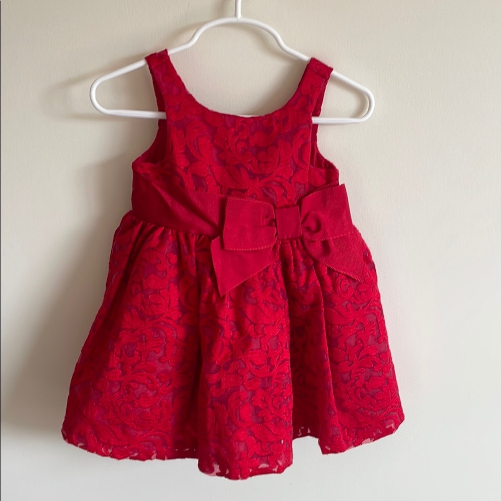 Elegant Red Lace Kids Dress